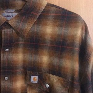 Carhartt Plaid Flannel with Pearl Snaps sz XXL